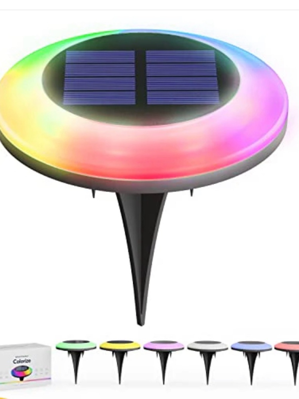 Brightology Colorize Solar RGB Landscape Lights